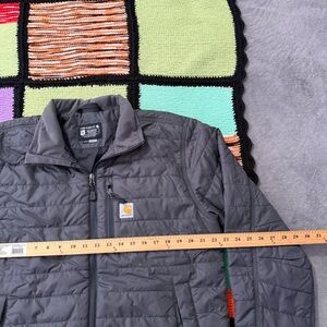 Carhartt Mens Medium Gilliam Rain Defender Fit Lightweight Insulated Jacket grey